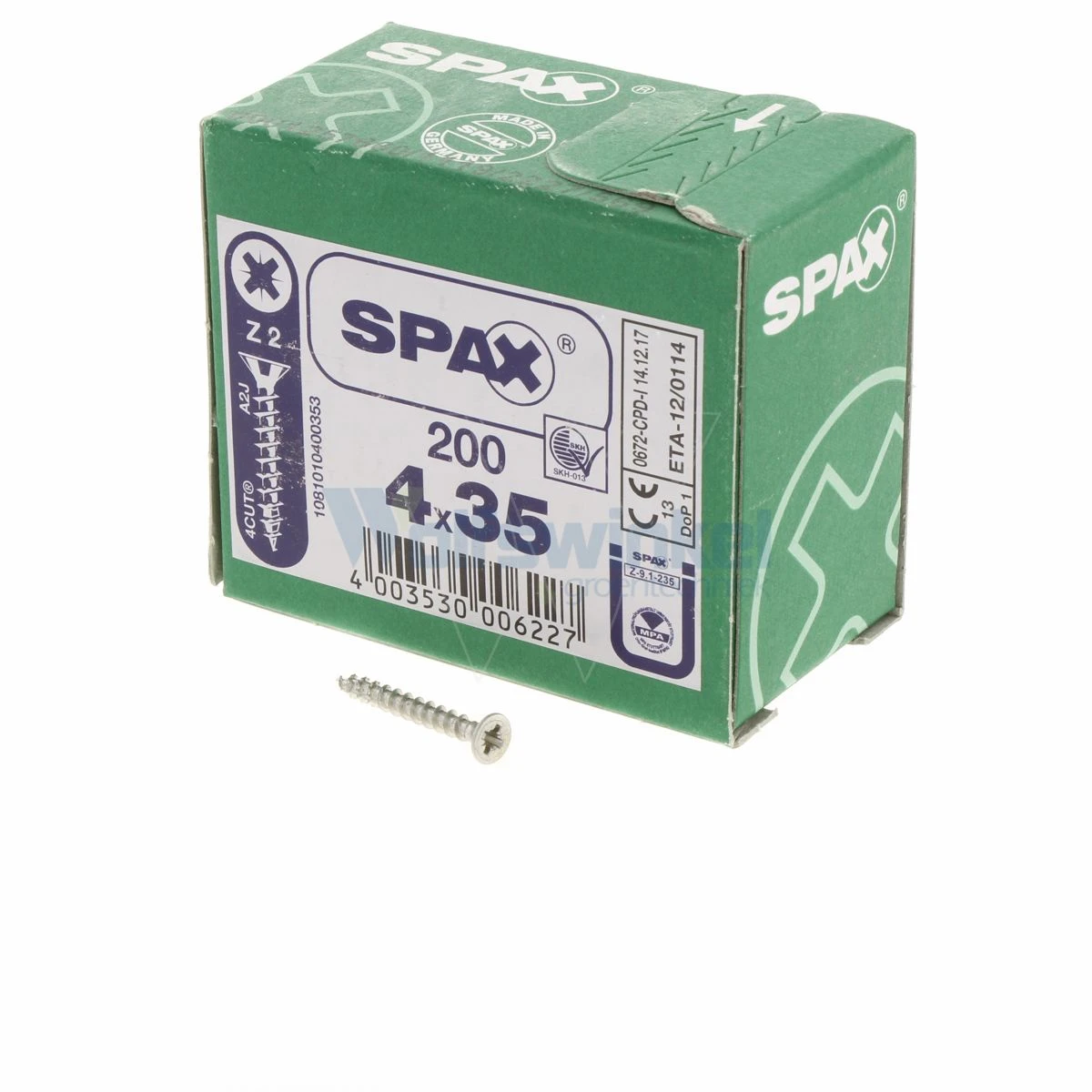 Spaanpl Schr Vz Pk 4.0x35 Poz (200) Spax